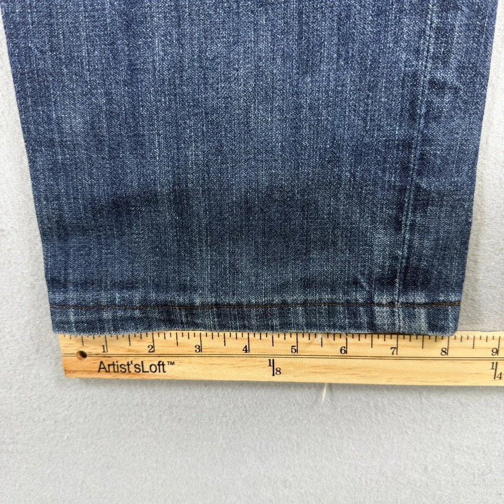 Vintage True Religion Geno Jean Men 34 Medium Wash Selvedge Denim Button Fly USA